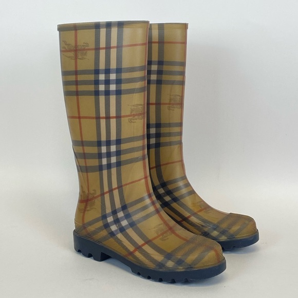 Burberry Nova Check Rubber Rain Boots - Picture 3 of 5